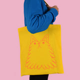 YUK FUN Fluff Buddy screen printed tote bag