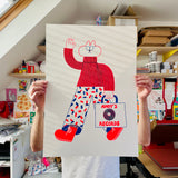 YUK FUN Andy's Records Screen Print