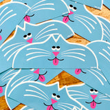 YUK FUN Blue Cat Sticker