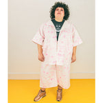 Super cool white suit made from 100% organic cotton ethically made in the UK by YUK FUN