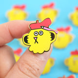 Cool artist bear enamel pin by YUK FUN