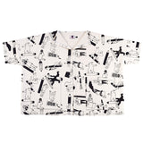 The YUK FUN Artist Jacket: boxy cut, oversized with BIG pockets. Handmade and screen printed by illustration duo YUK FUN
