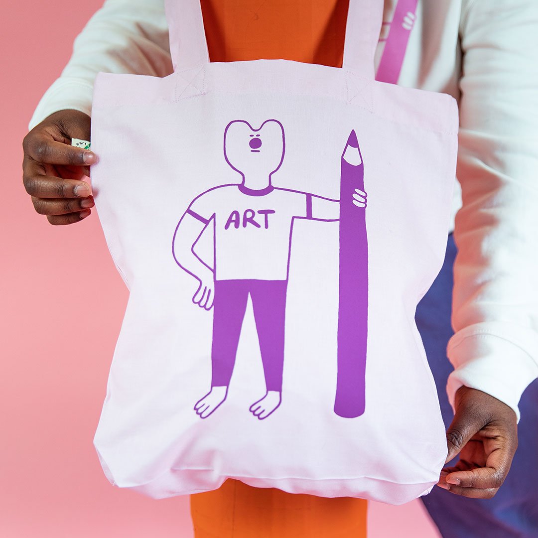 Cute Art tote bag handprinted by YUK FUN