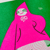 YUK FUN Walkies Riso Art Print