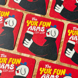YUK FUN Arms Beermats