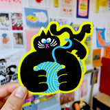 YUK FUN Cat Ball Sticker