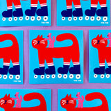 YUK FUN Rollerskating Cat Sticker