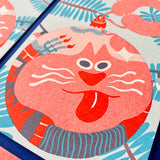YUK FUN Christmas Cards Aqua & Red