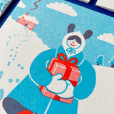 YUK FUN Christmas Cards Aqua & Red