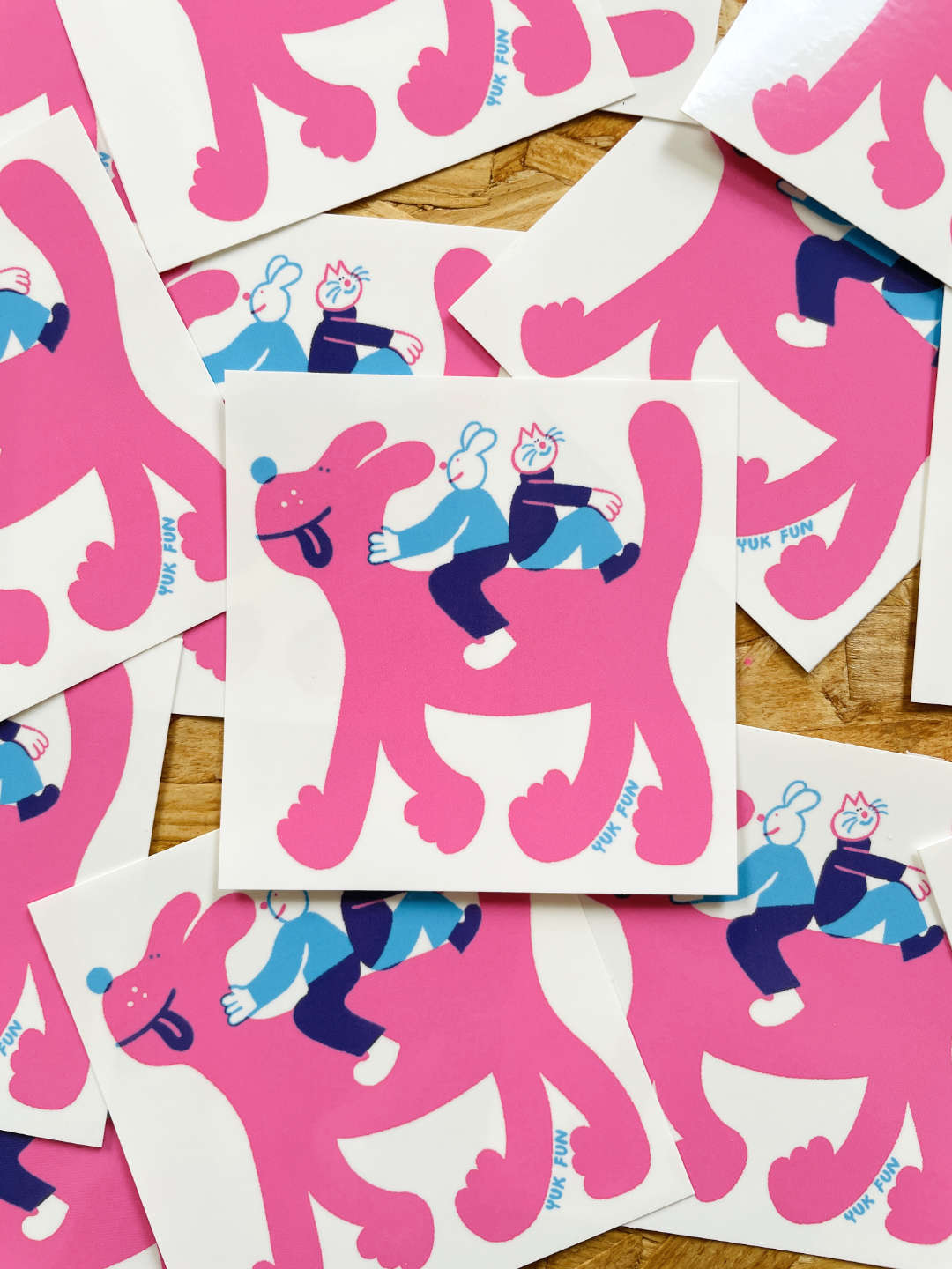 YUK FUN Dog Riders Sticker