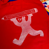 Misprinted Pencil Person tote bag - Silver