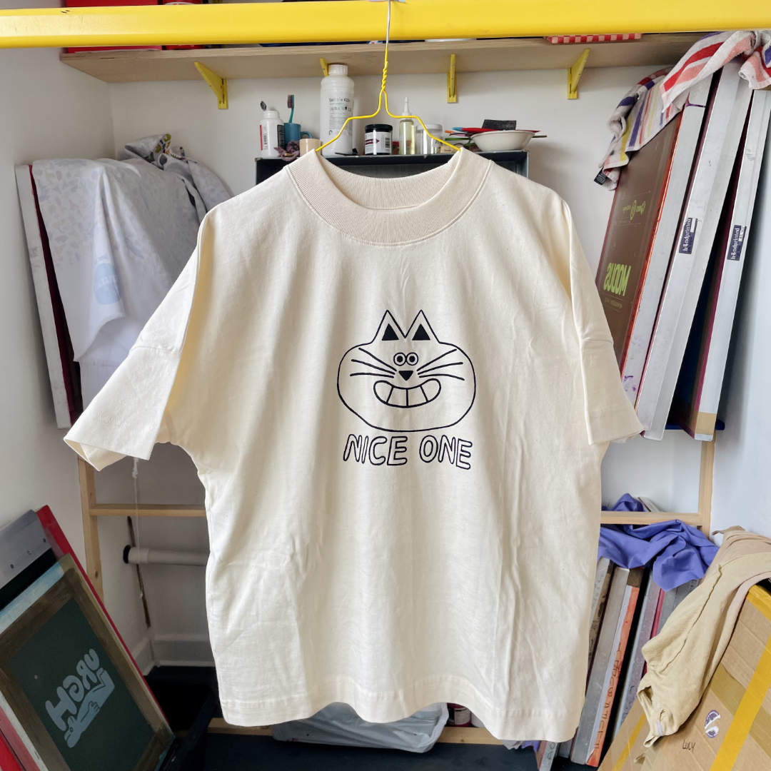 OFF CENTRE Nice One T-shirt in Natural - S