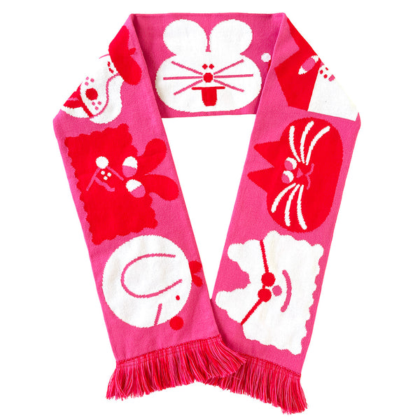 YUK FUN Pink Scarf