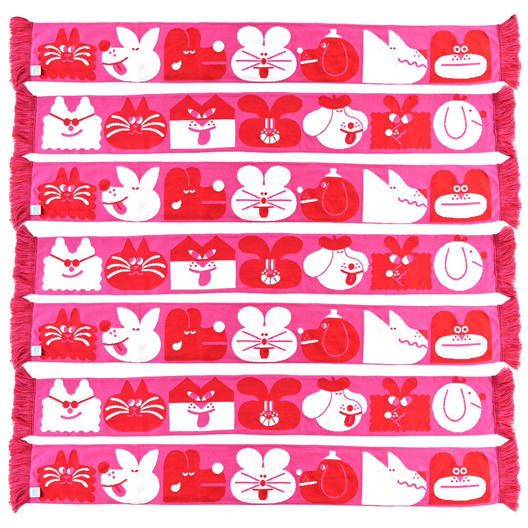 YUK FUN Pink Scarf