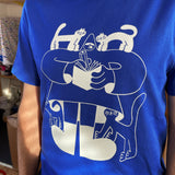 YUK FUN Drawing Cats T-shirt