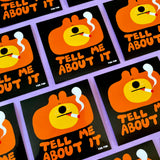 YUK FUN Tell Me About It Bear Sticker
