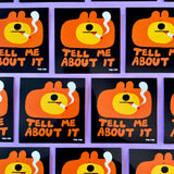 YUK FUN Tell Me About It Bear Sticker