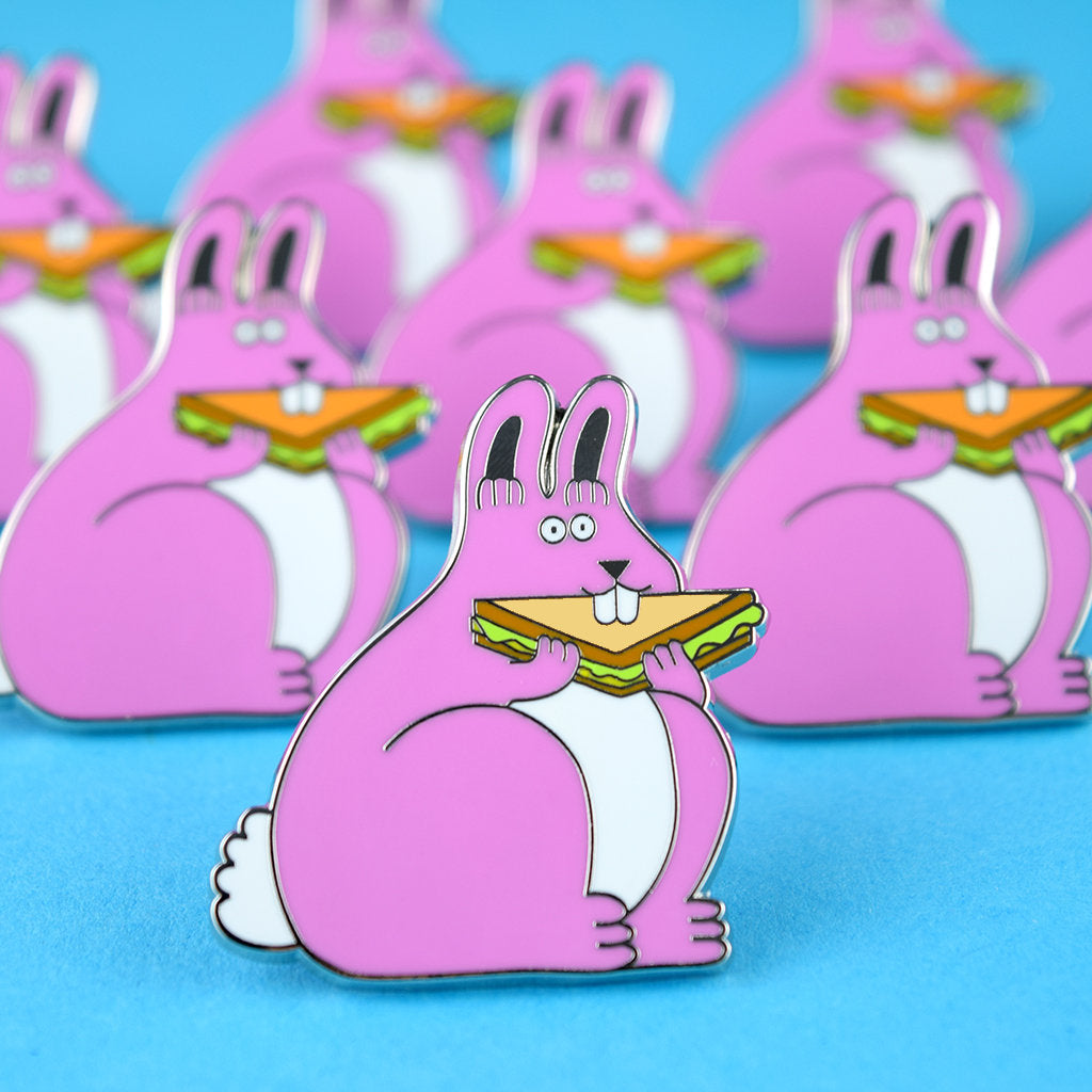 YUK FUN Sandwich Bunny Enamel Pin