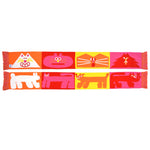 Super bright colourful orange, pink, red and yellow cat and dog scarf by YUK FUN