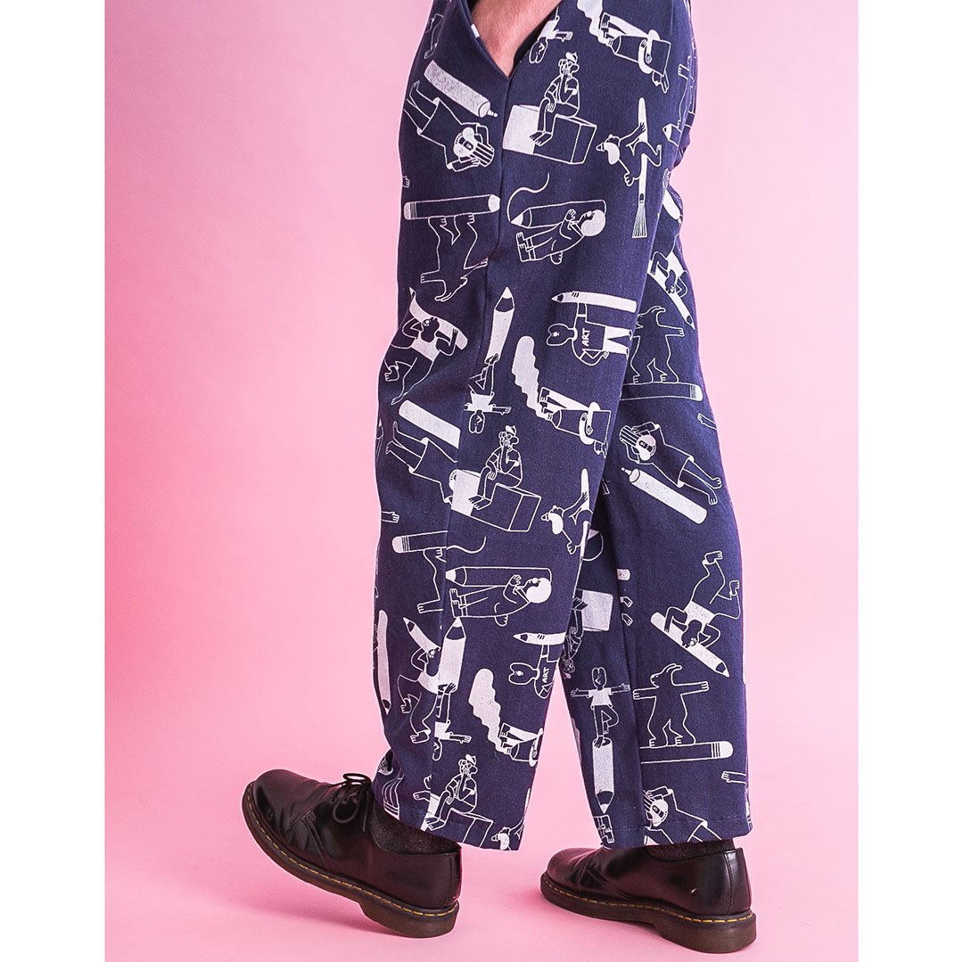 100% organic denim dungarees made in the UK