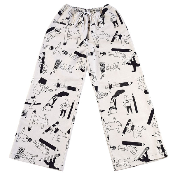 Awesome all over print graphic trousers hand made in the UK by YUK FUN