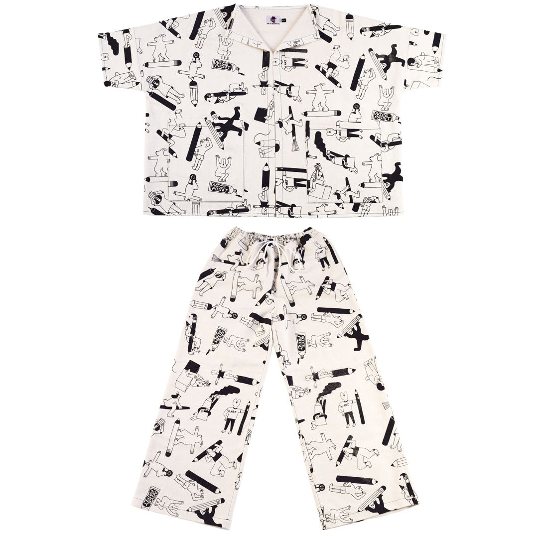 Awesome Artist Suit designed and screen printed by illustration duo YUK FUN