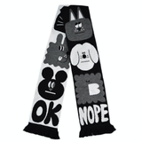 YUK FUN Chit Chat Scarf - Black & White
