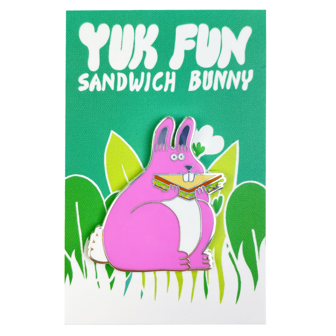 YUK FUN Sandwich Bunny Enamel Pin
